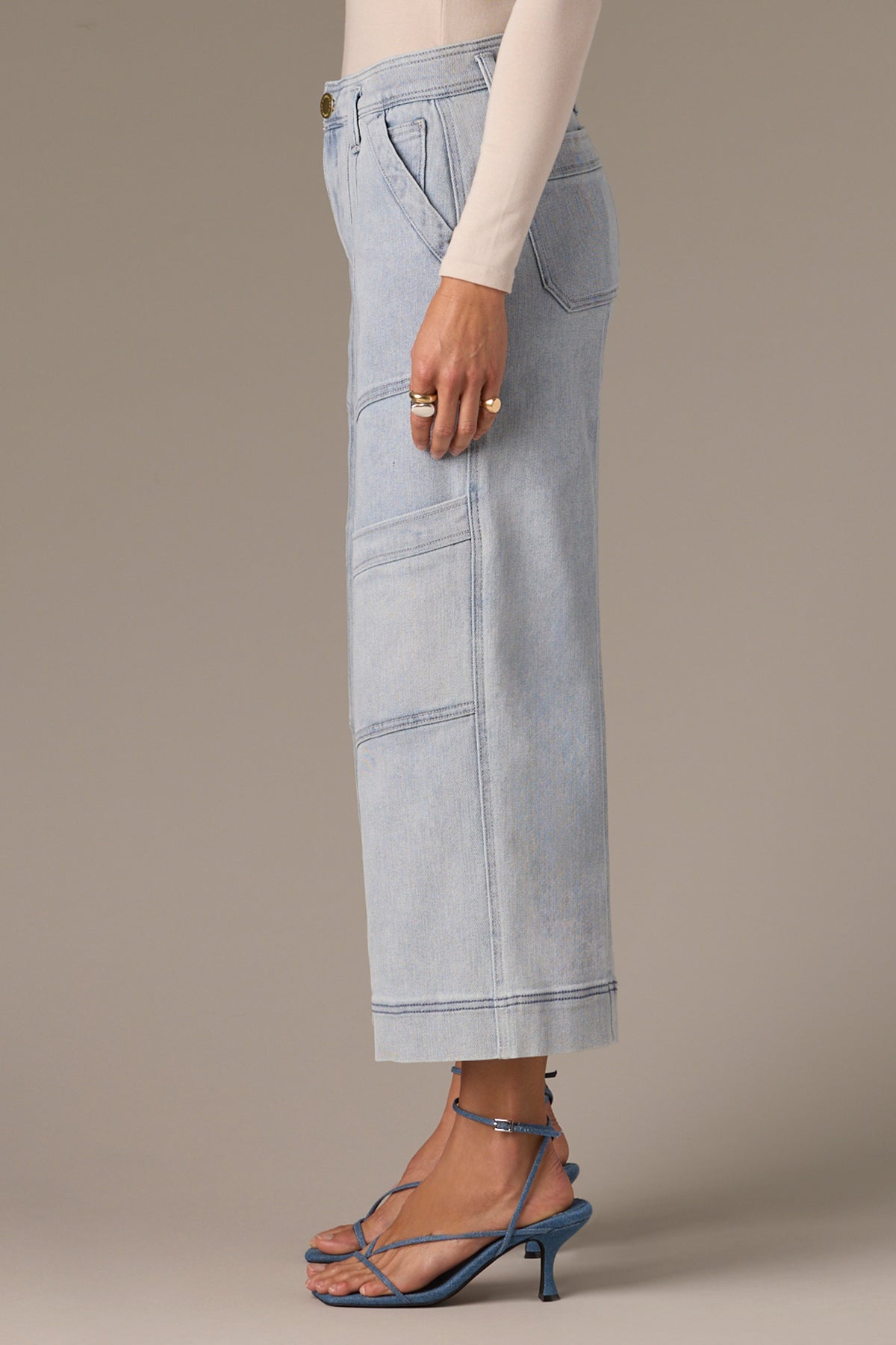 Skyrise Double Bottom Wide Leg Jeans P82829WH8 LB - Wit & Wisdom