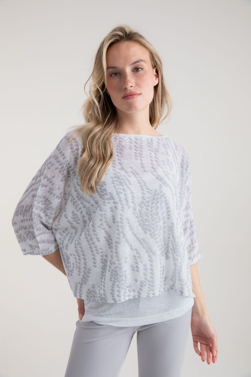 Top with tank top 7850 MARBLE
