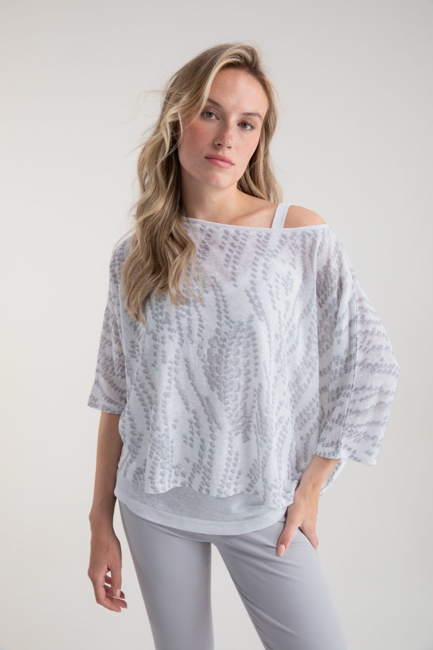 Top with tank top 7850 MARBLE