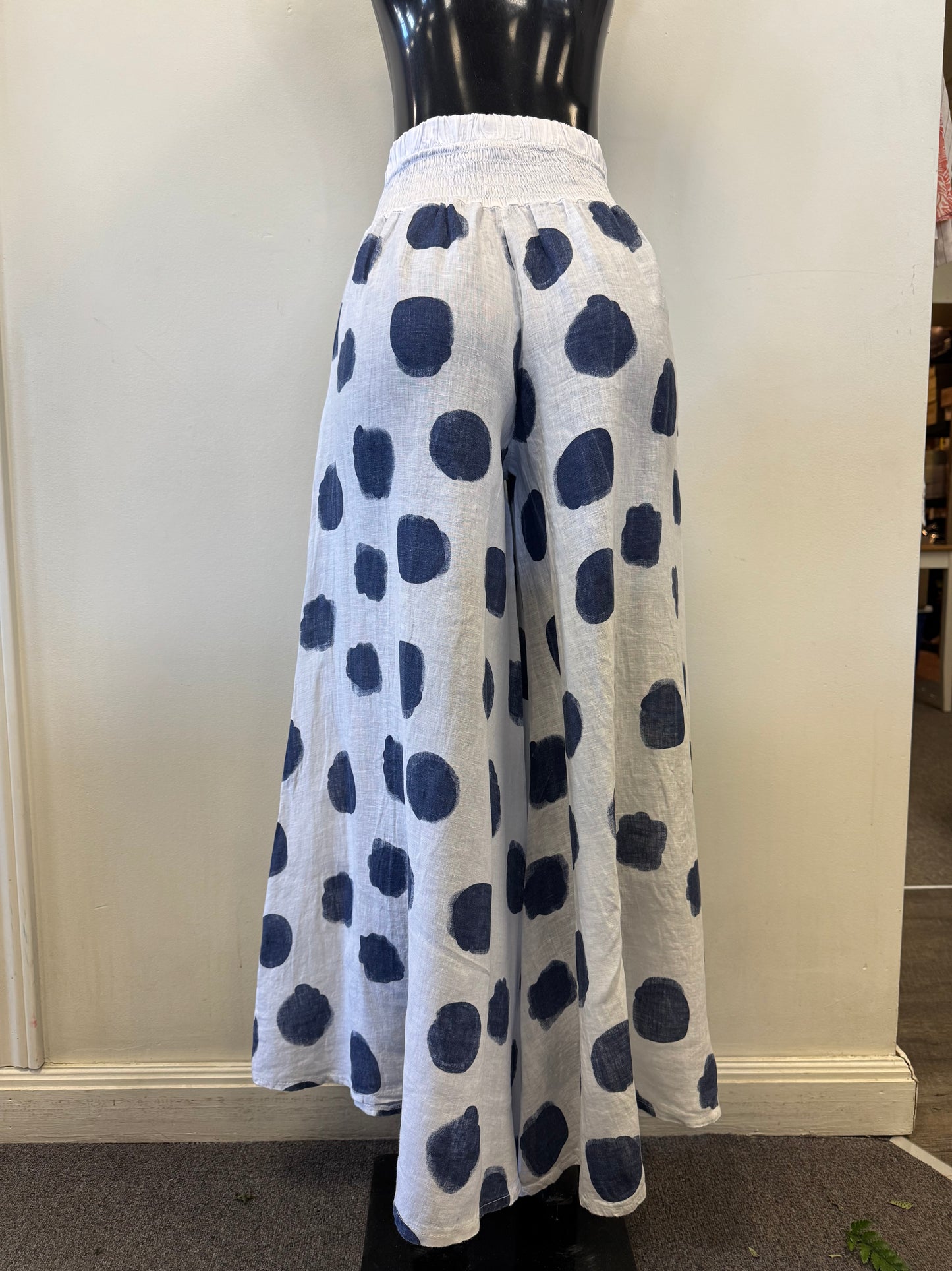 Linen Pant 30201 White - Bella Amore