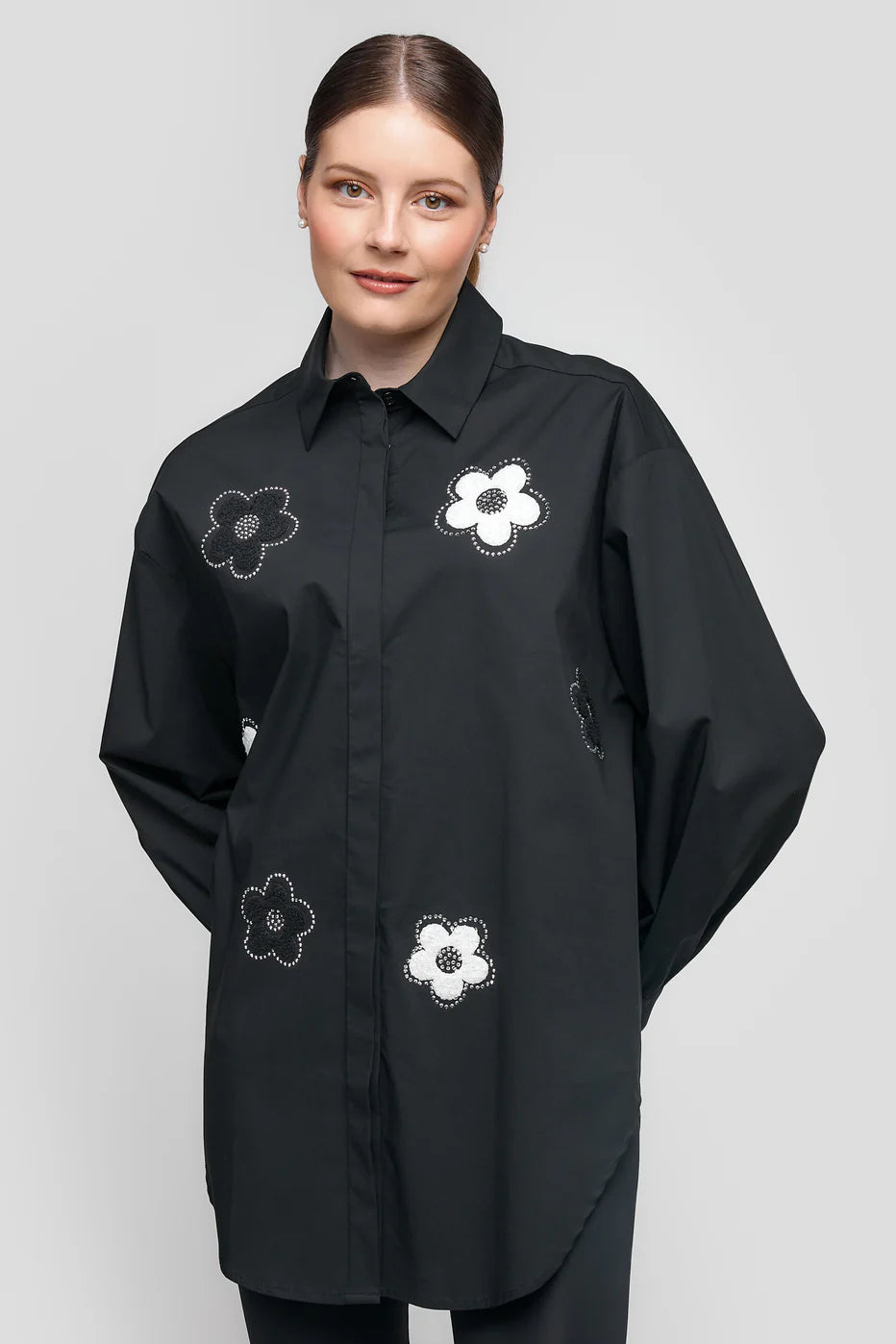 LONG SLEEVE SHIRT WITH FLORAL PATTERN CS25-600 UCHUU