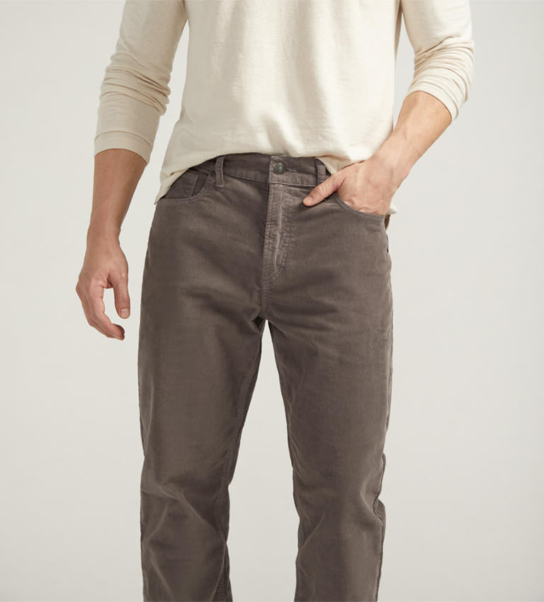 Corduroy Pants Graphite Silver Jeans Co. Style M63915CCC649