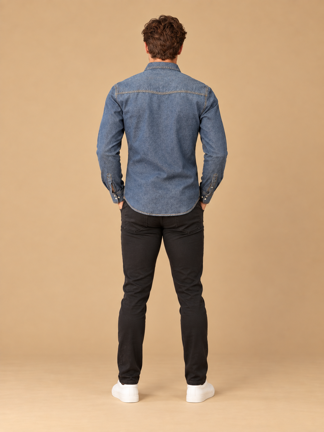 Denim Shirt Long Sleeve - MEDIUM WASH