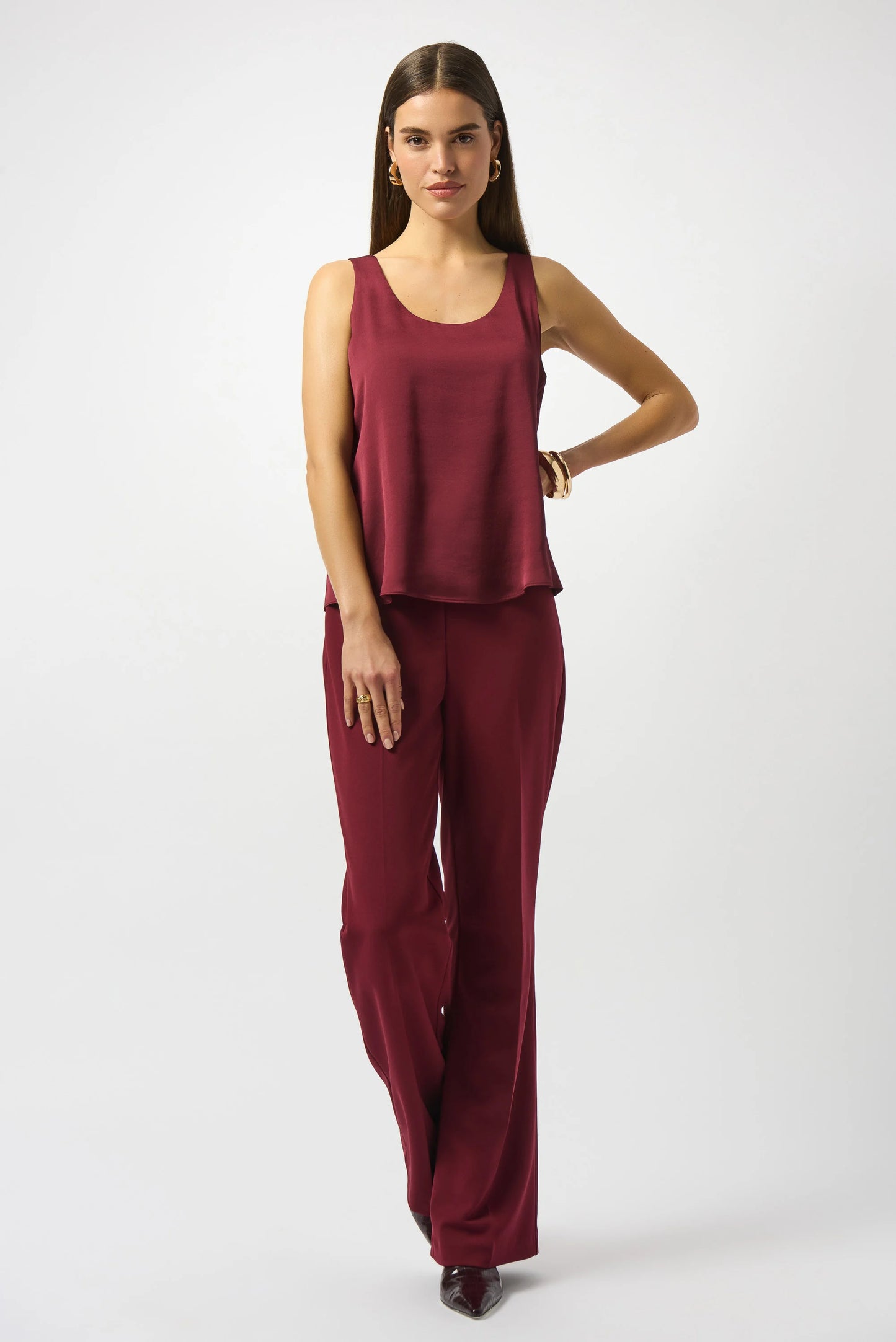 Recycled Hammered Satin Sleeveless Top 253292 - Joseph Ribkoff
