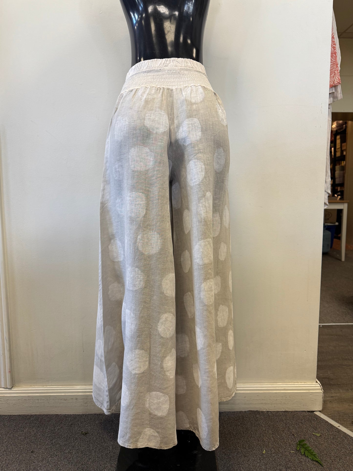 Linen Pant 30201 Beige - Bella Amore