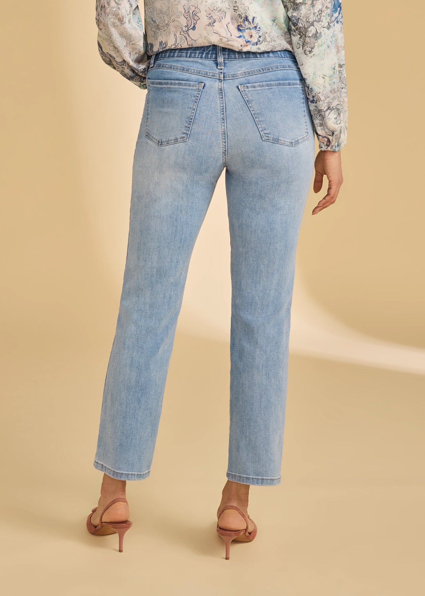 Basic Pull-on Straight Ankle Denim 2442669 - Light Wash - French Dressing Jeans