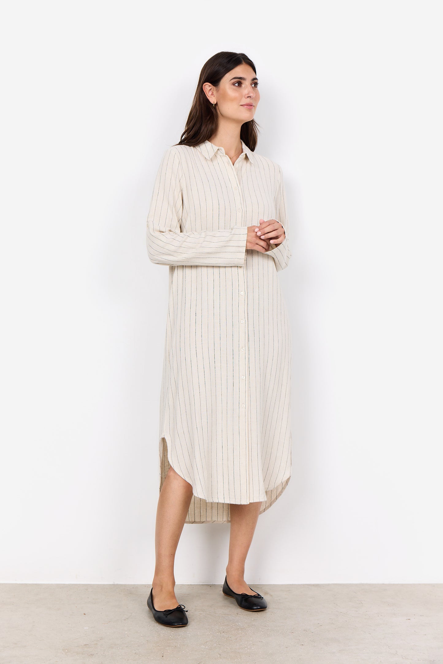 Woven Linen Blend Dress Poula 4 41090-40 - Soya Concept