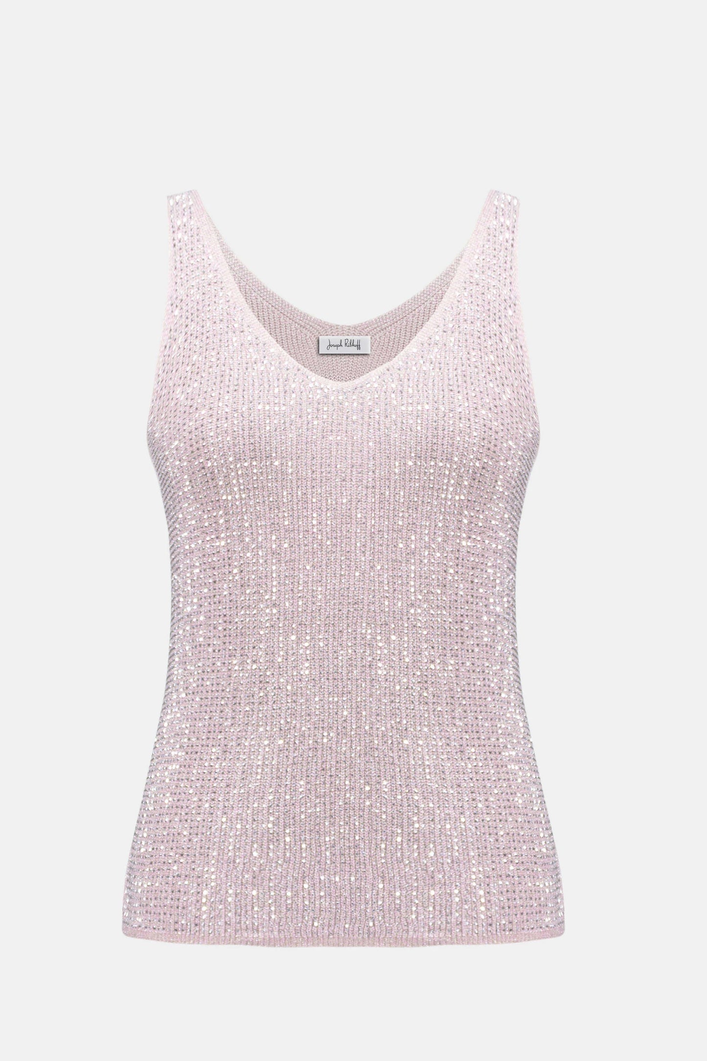 Metallic Knitted Camisole with Rhinestones 252915S26 - Joseph Ribkoff