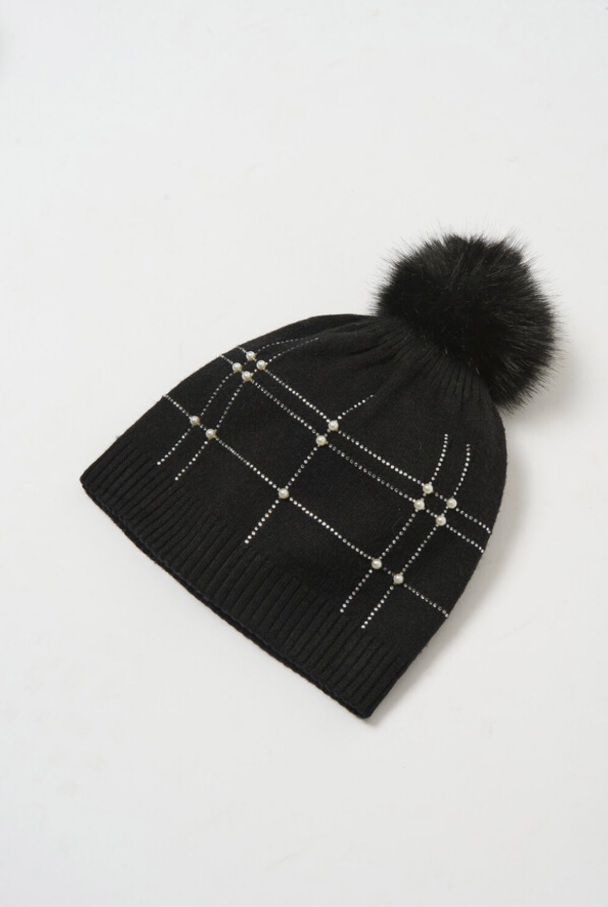 Beaded Pom-pom Hat 253969 - Joseph Ribkoff