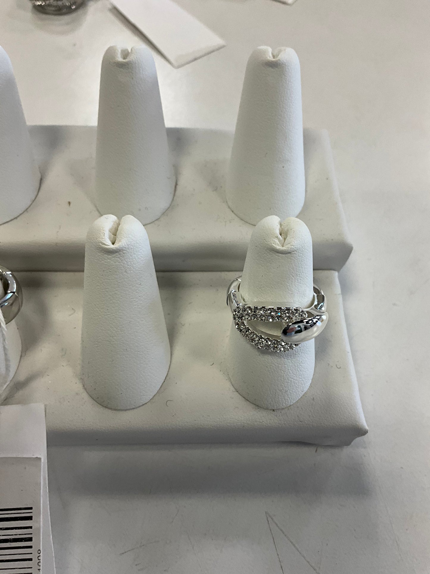 Jenna 78 Silver Stretch Ring - Elise Accessories