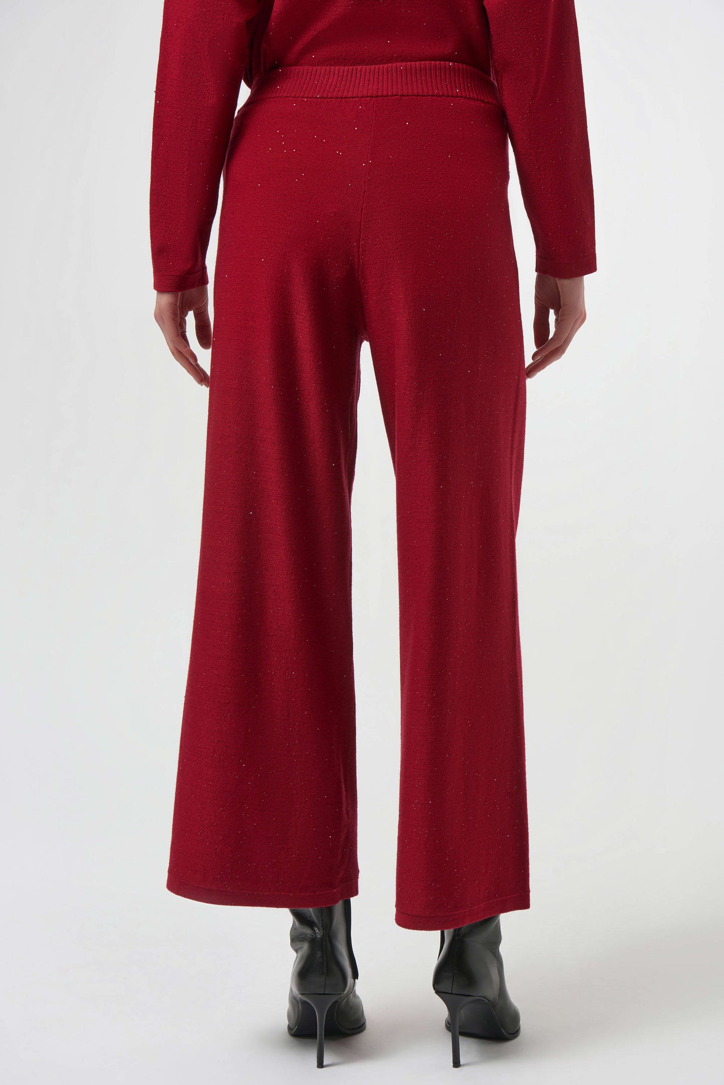 Sequined Sweater Knit Culotte Pants 244922F25