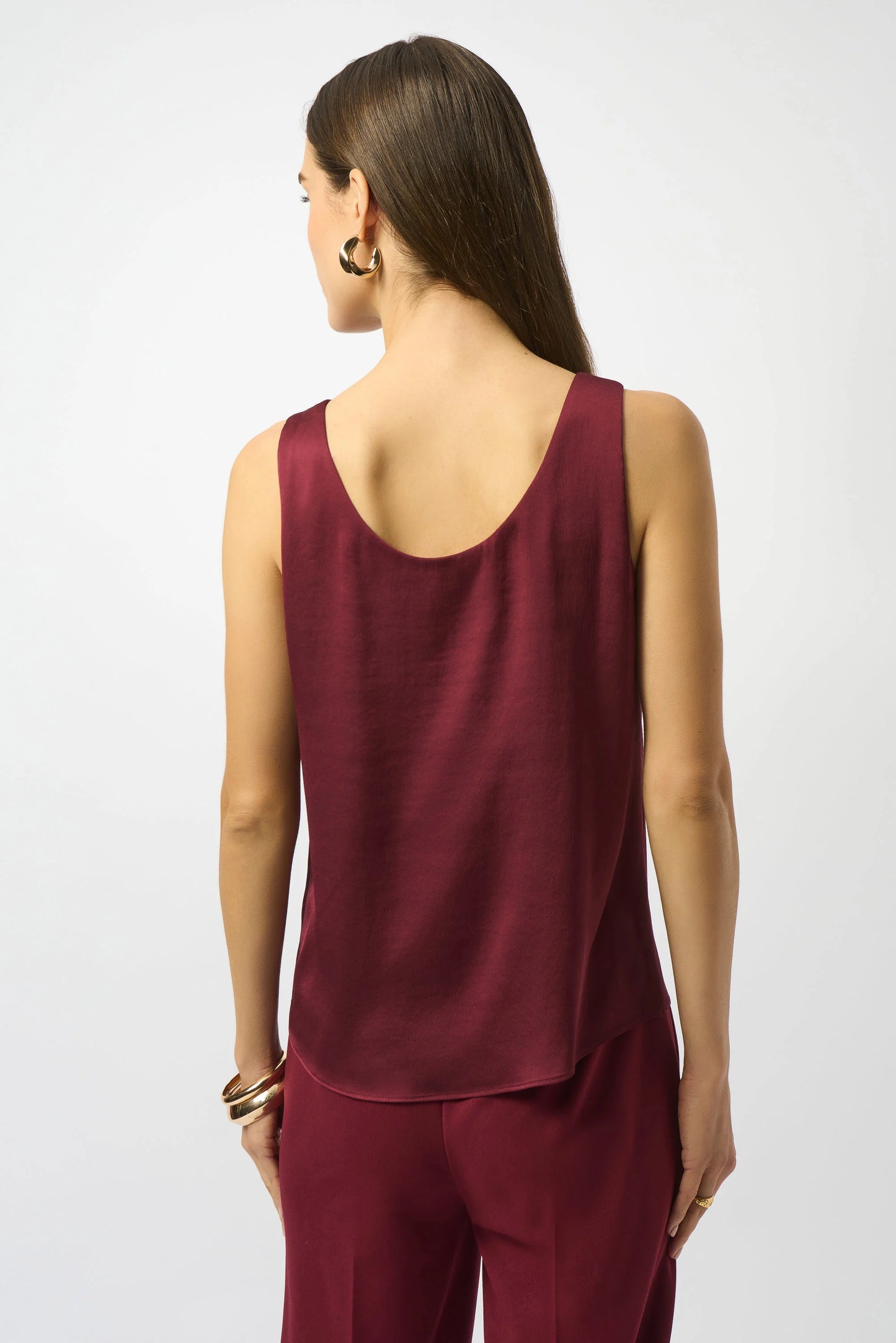 Recycled Hammered Satin Sleeveless Top 253292 - Joseph Ribkoff