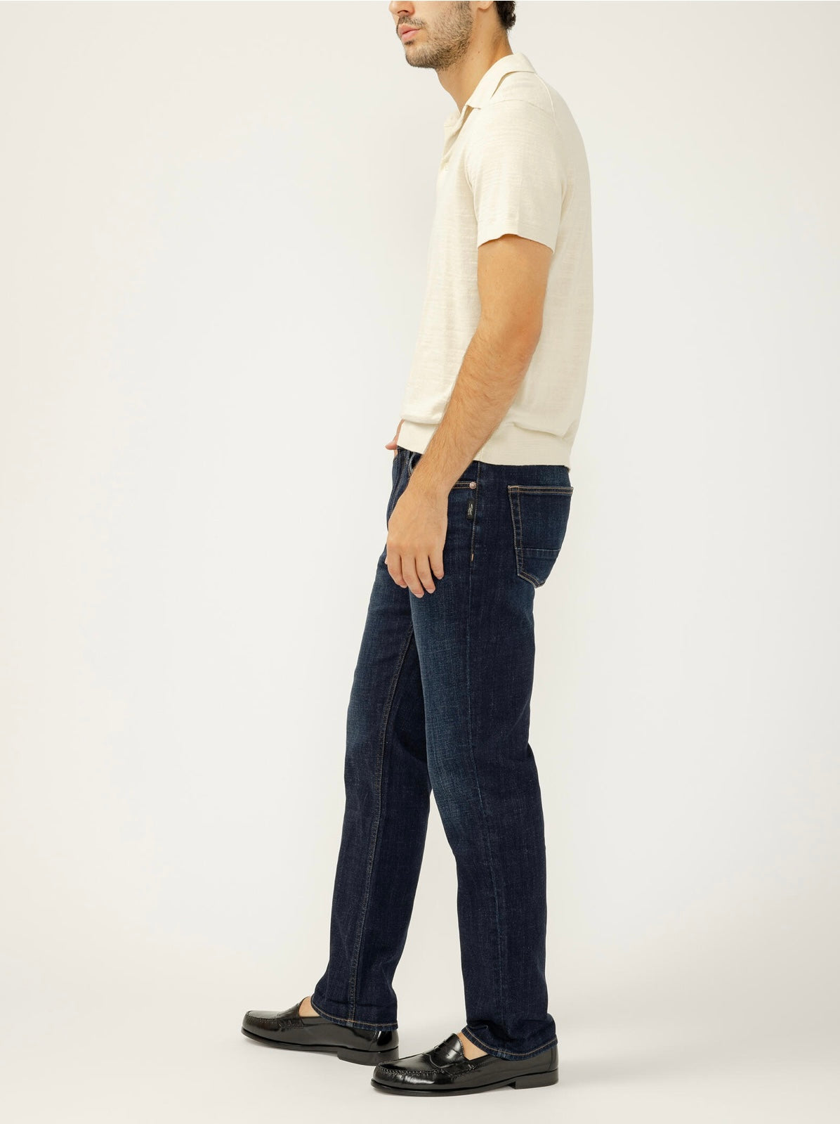 Machray Classic Fit Slim Straight Leg Jeans M63412LDS499 - Silver Jeans Co.
