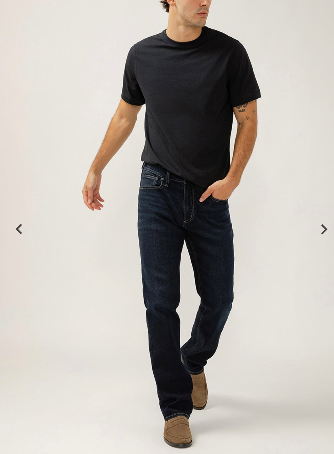 Grayson Classic Fit Straight Leg Silver Jeans M23425EFS409