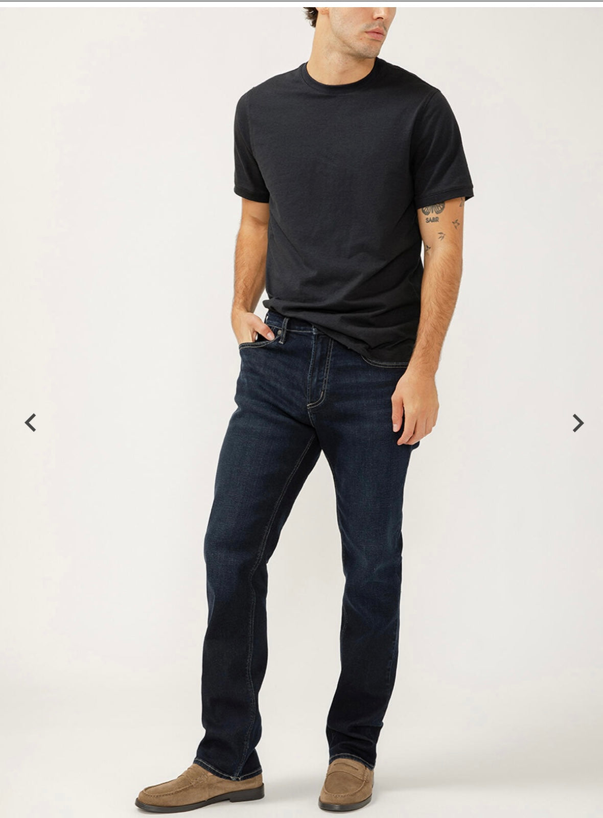 Grayson Classic Fit Straight Leg Silver Jeans M23425EFS409