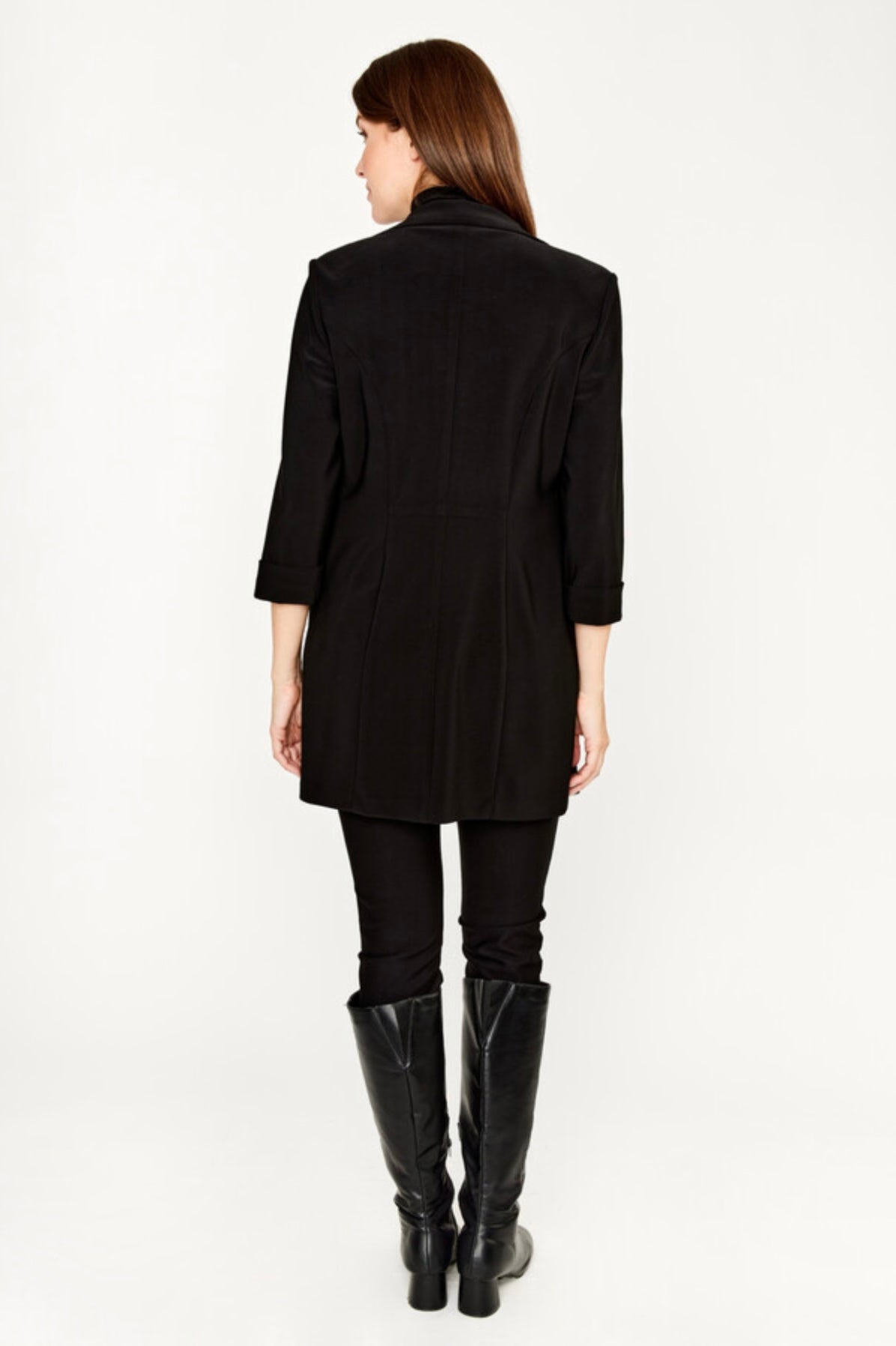 Long Open-Front Jacket – Black | Style 236005 - Frank Lyman