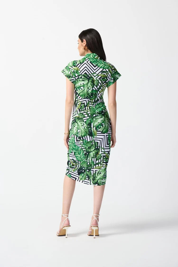 Woven Tropical Print Shirt Dress 242033 Joseph Ribkoff