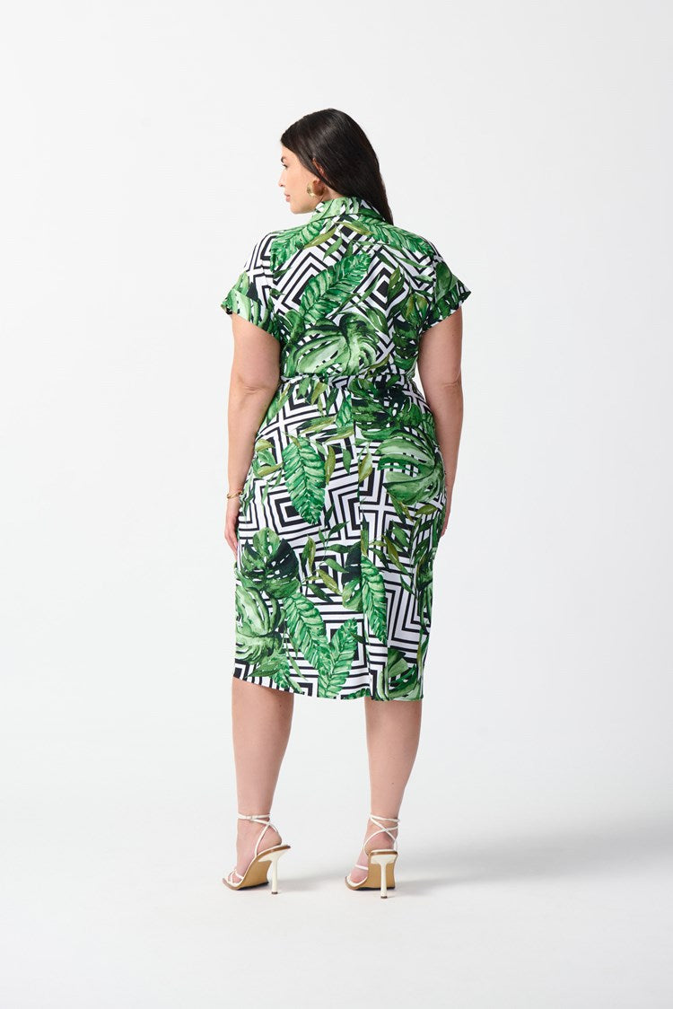 Woven Tropical Print Shirt Dress 242033 Joseph Ribkoff