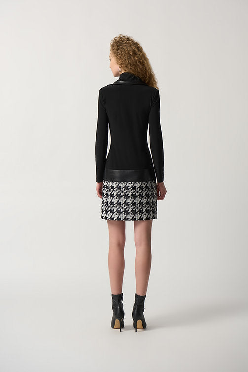 Houndstooth Cowl Neck Dress Style 233130 Joseph Ribkoff
