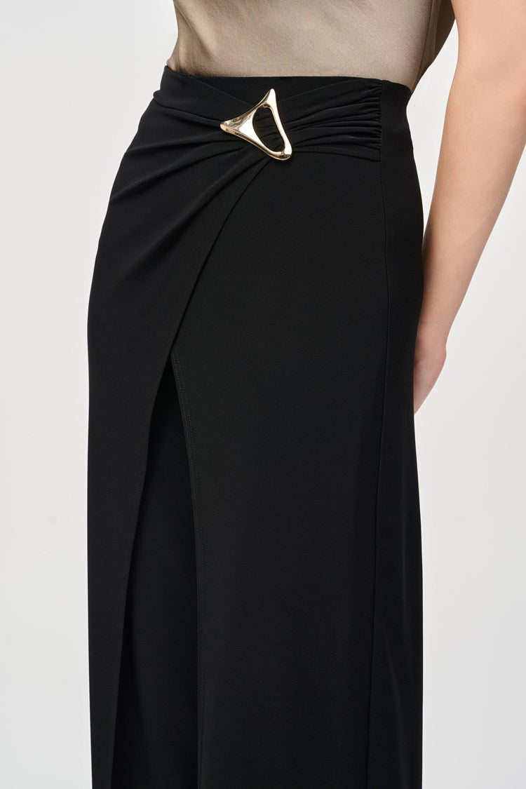 Silky Knit Wide-Leg Wrap Pants 243028 Joseph Ribkoff
