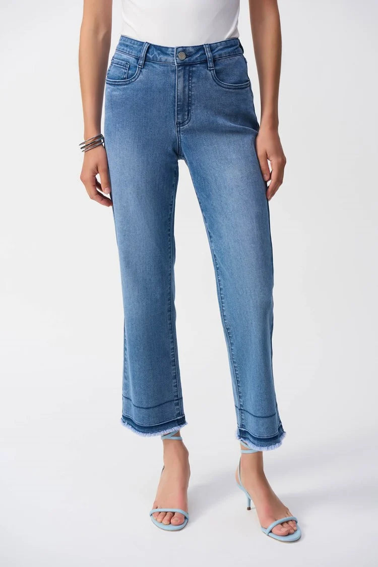 Flare Crop Stretch Jeans 251957 - Joseph Ribkoff