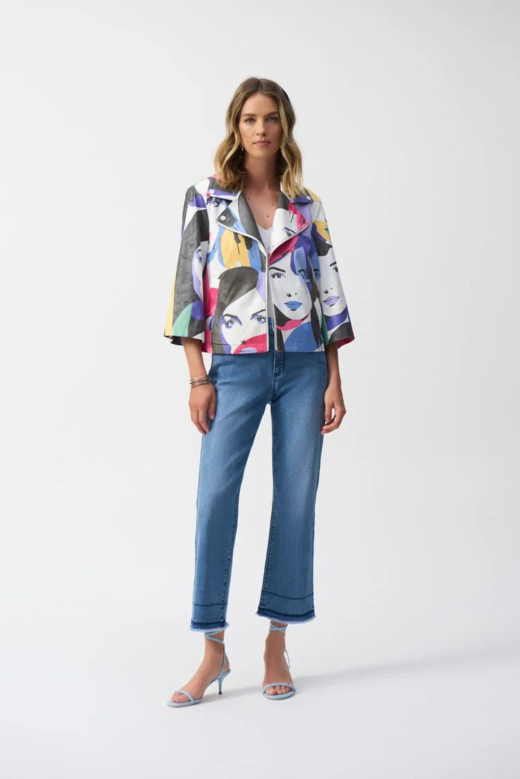 Flare Crop Stretch Jeans 251957 - Joseph Ribkoff