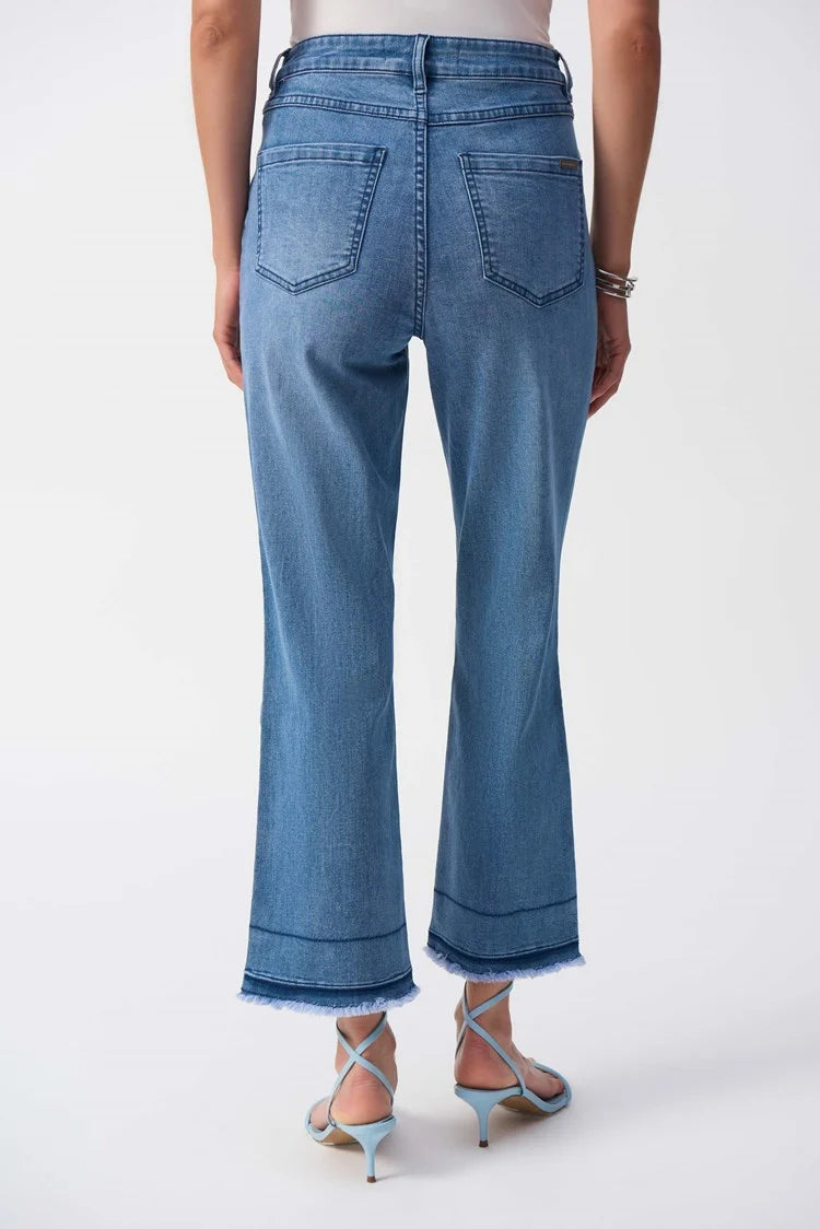 Flare Crop Stretch Jeans 251957 - Joseph Ribkoff