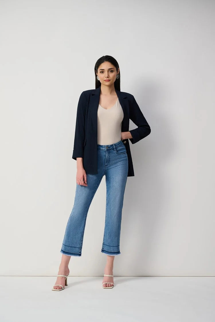 Flare Crop Stretch Jeans 251957 - Joseph Ribkoff