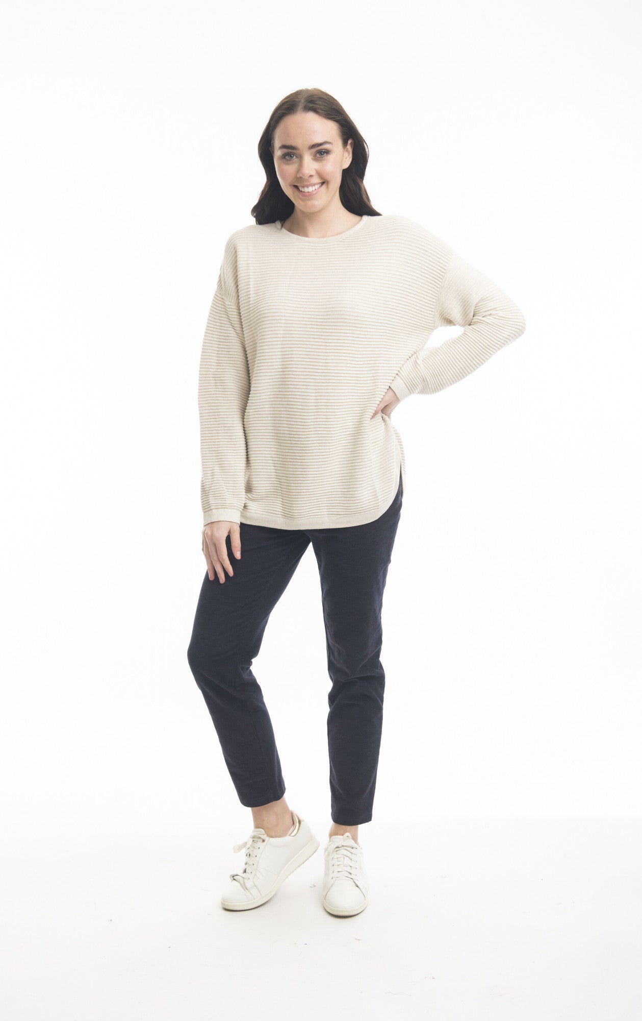 Ribbed Knit Jumper Style: 1253 - Orientique