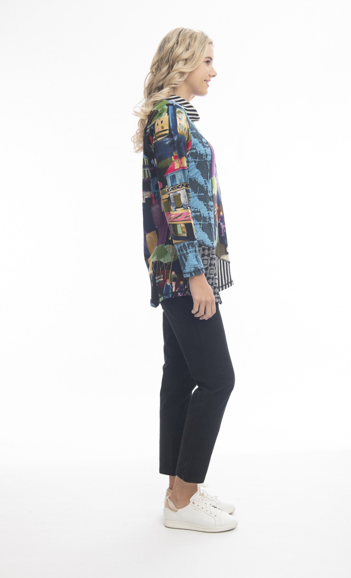 Madam Butterfly Asymmetric Tunic with Cowl Neck Style: 22946 - Joseph Ribkoff