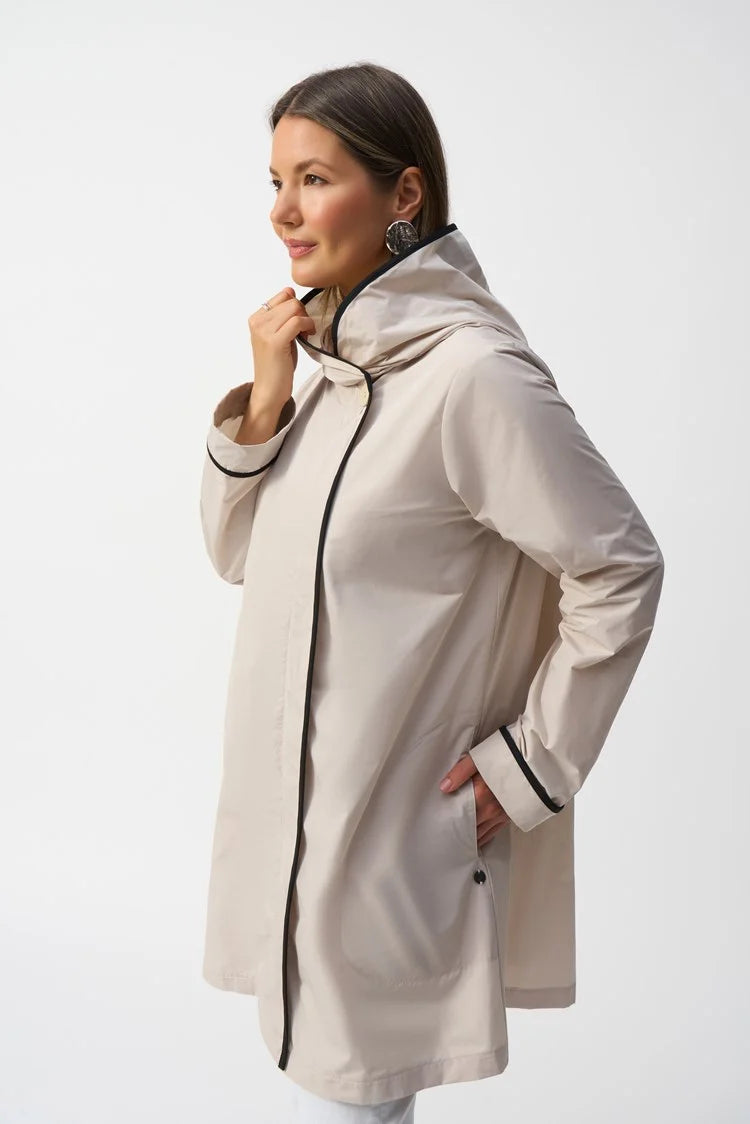 Memory Hooded Trapeze Coat 251184 Joseph Ribkoff