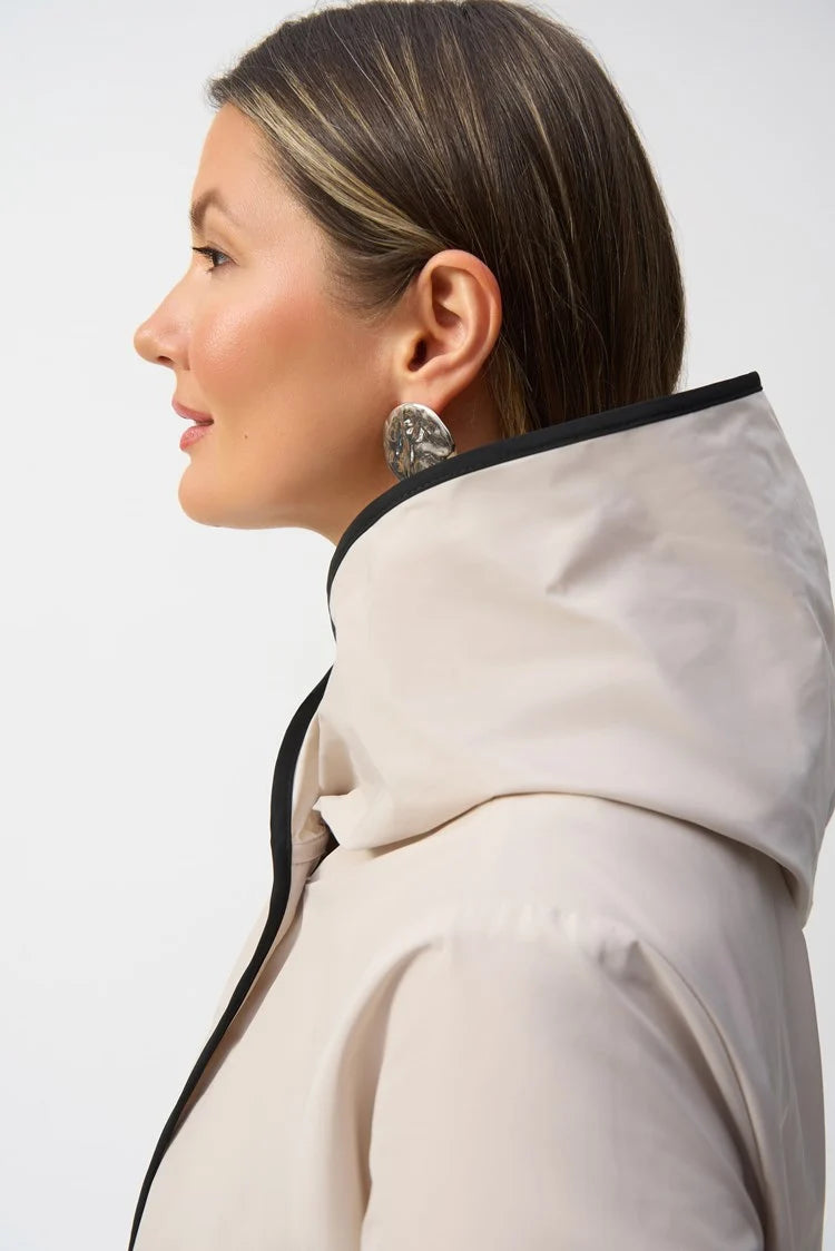 Memory Hooded Trapeze Coat 251184 Joseph Ribkoff