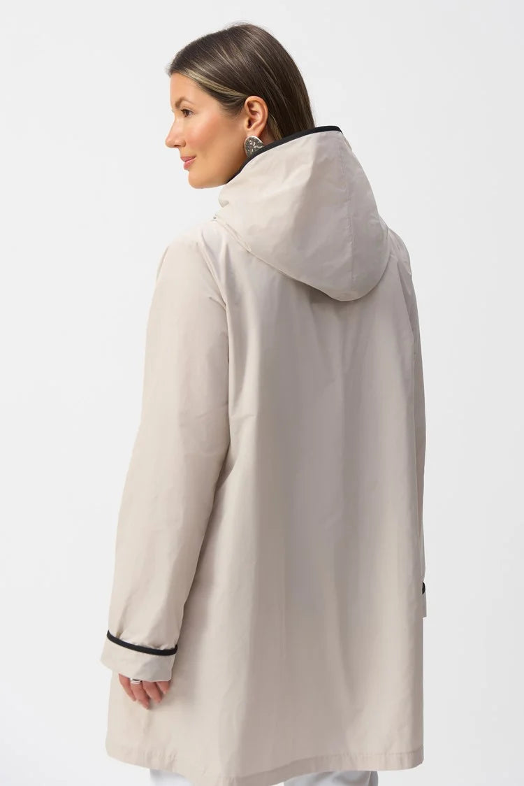 Memory Hooded Trapeze Coat 251184 Joseph Ribkoff