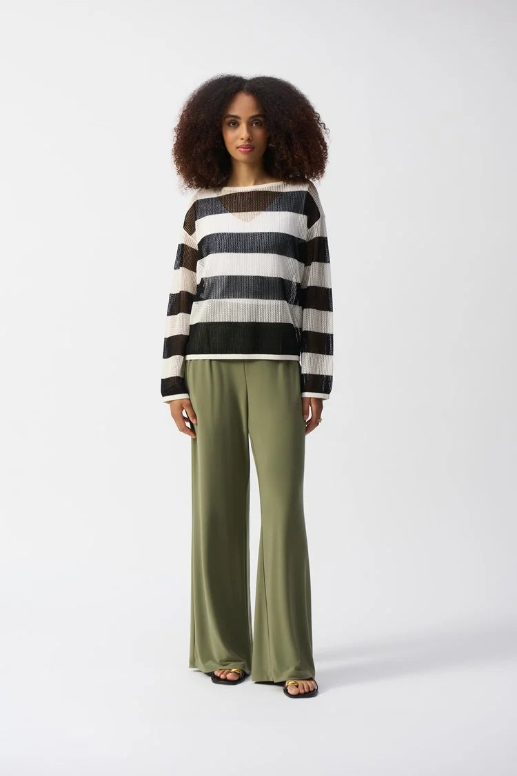Striped Sweater Knit Pullover 251922 Joseph Ribkoff