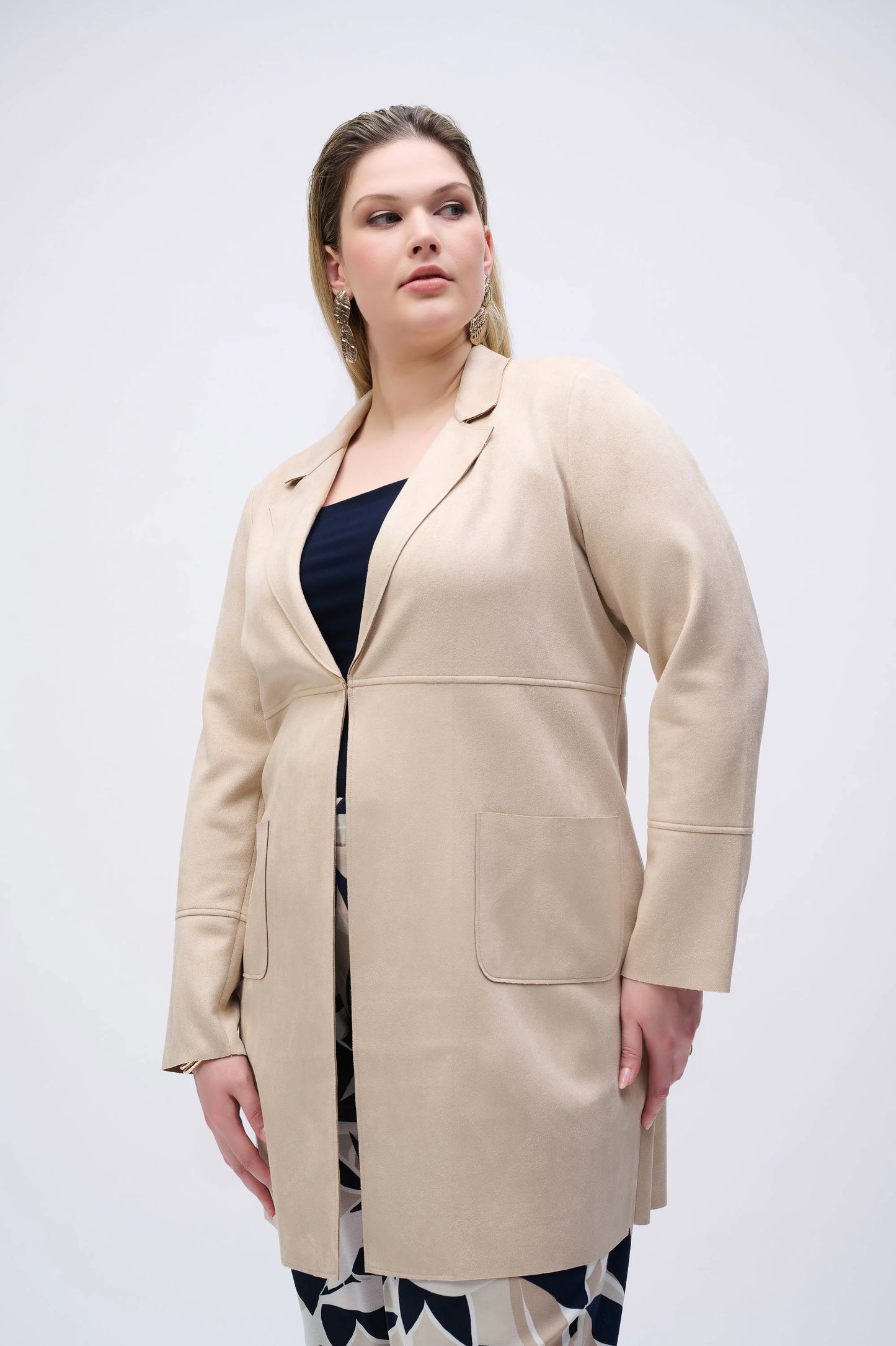 Scuba Suede Straight Jacket 251941 - Joseph Ribkoff
