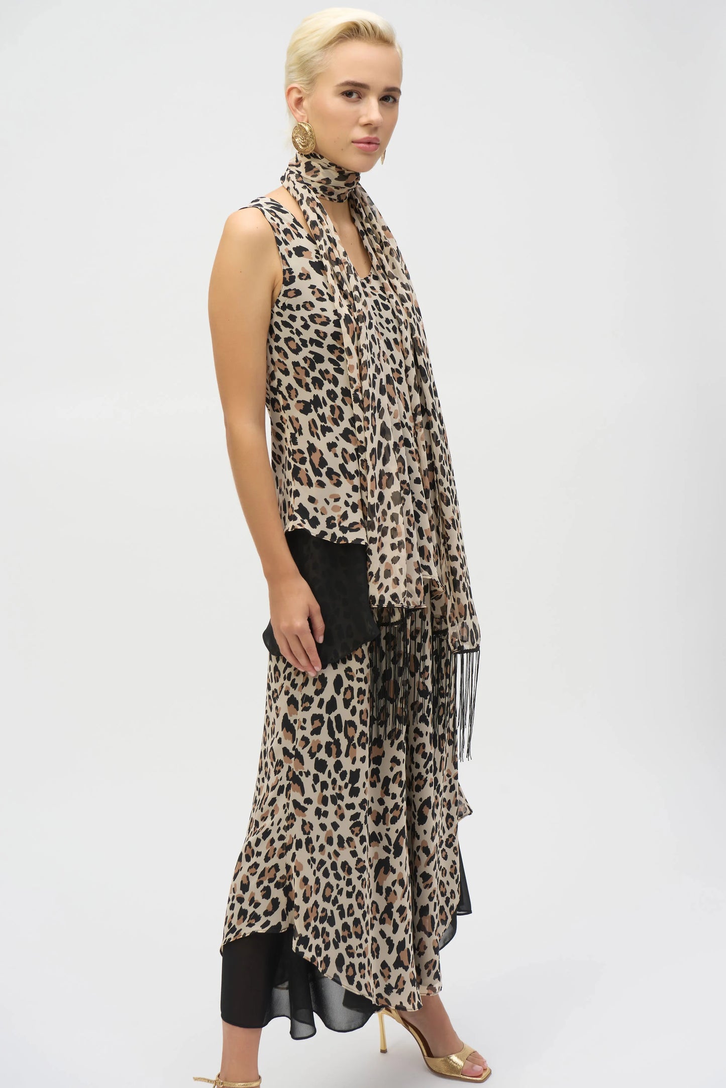 Chiffon Animal Print Reversible A-Line Tunic 252155 - Joseph Ribkoff
