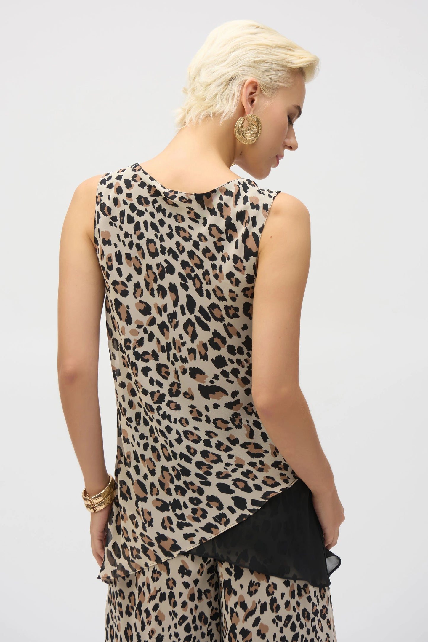 Chiffon Animal Print Reversible A-Line Tunic 252155 - Joseph Ribkoff