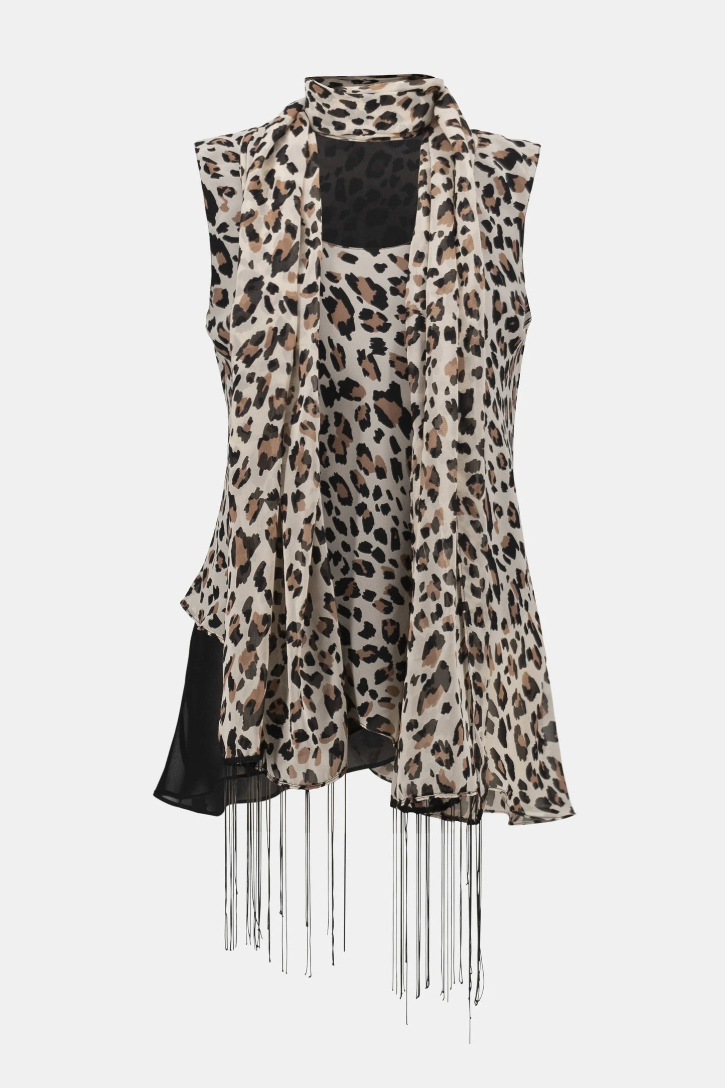 Chiffon Animal Print Reversible A-Line Tunic 252155 - Joseph Ribkoff