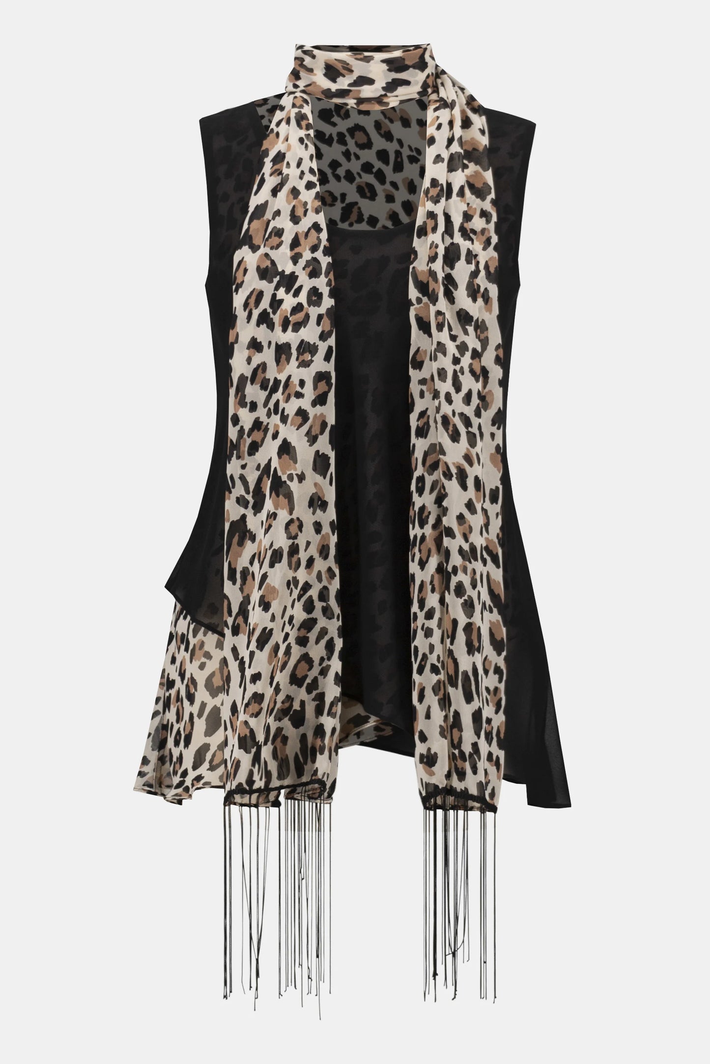 Chiffon Animal Print Reversible A-Line Tunic 252155 - Joseph Ribkoff