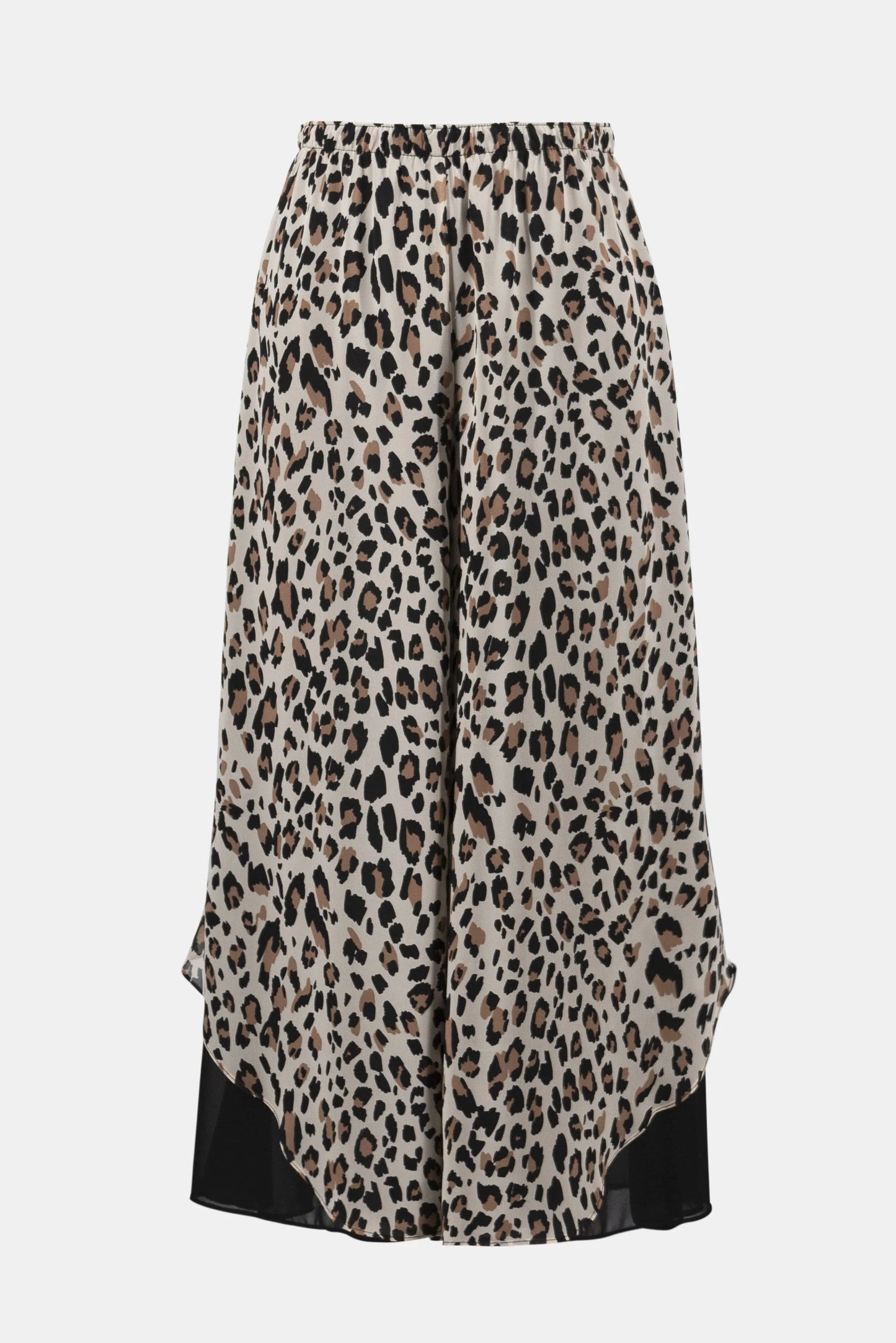 Chiffon Animal Print Reversible Culotte Pants 252156 - Joseph Ribkoff