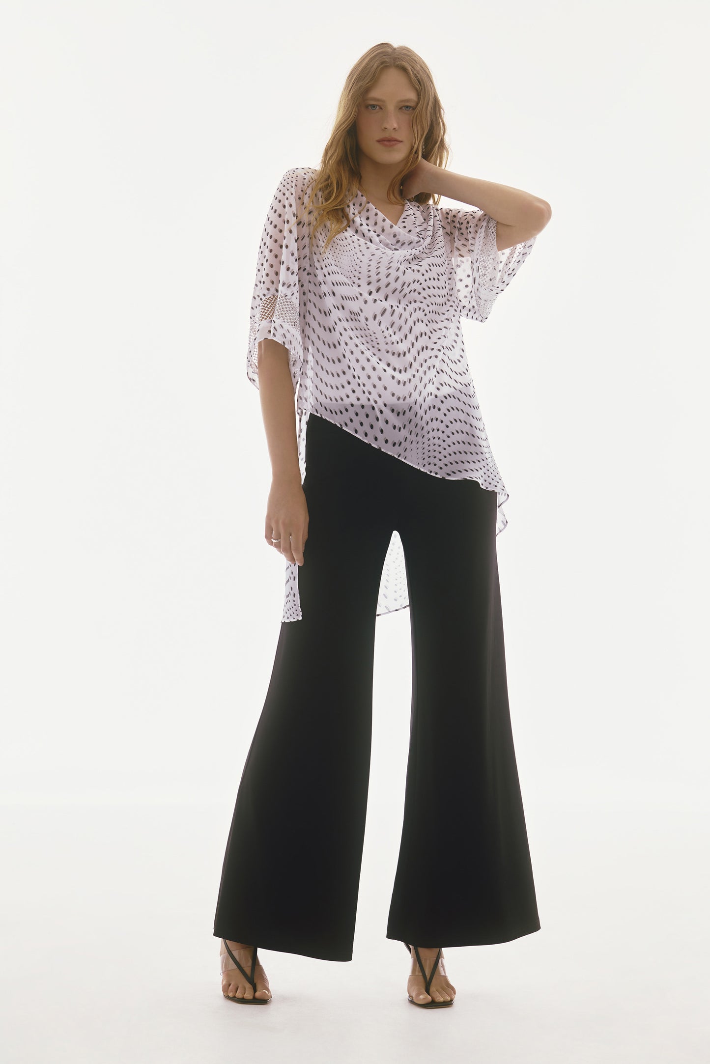 Signature | Chiffon Dot Print Layered Top 251774 - Joseph Ribkoff