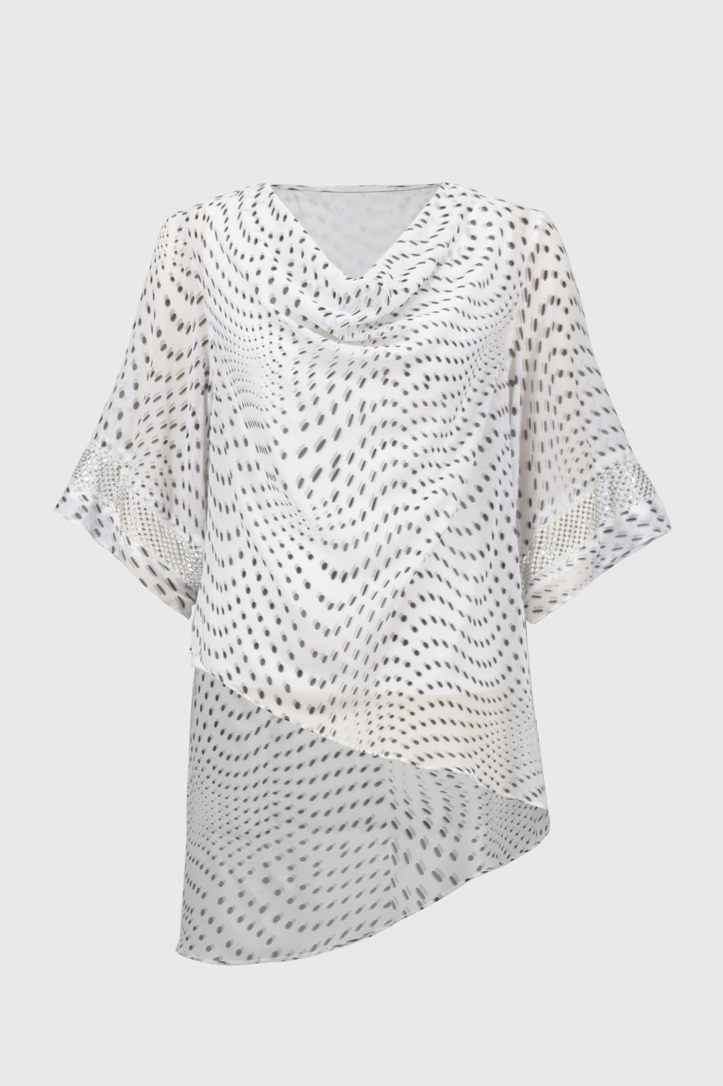 Signature | Chiffon Dot Print Layered Top 251774 - Joseph Ribkoff