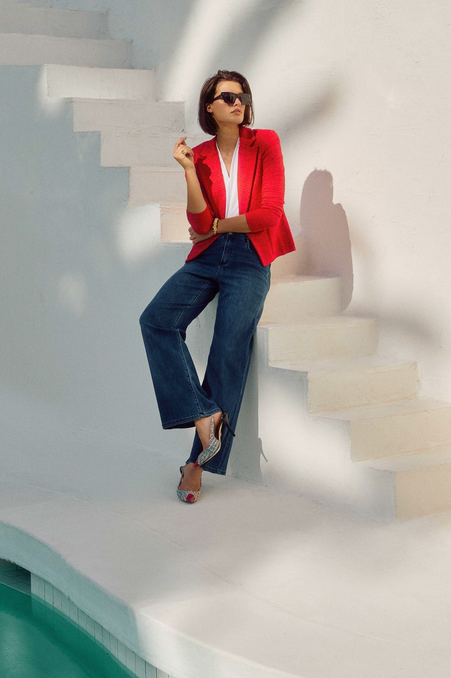 Goldie | Classic Wide-Leg Stretch Jeans 251968 Joseph Ribkoff