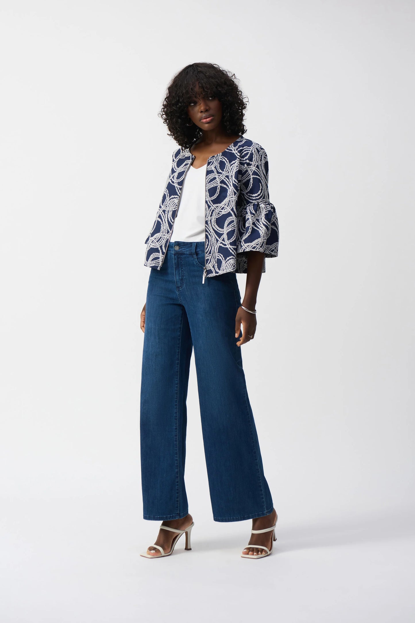 Goldie | Classic Wide-Leg Stretch Jeans 251968 Joseph Ribkoff