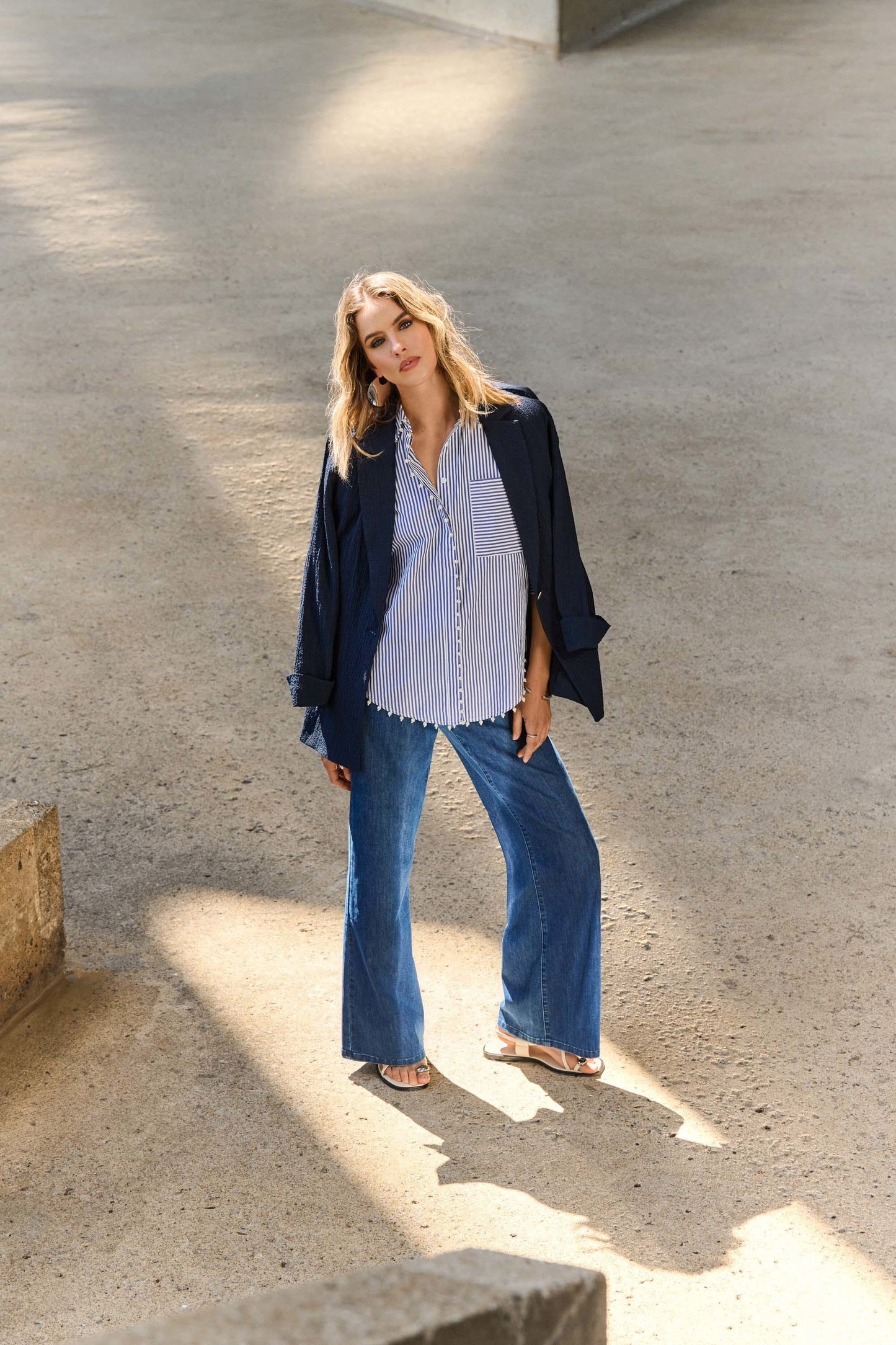 Goldie | Classic Wide-Leg Stretch Jeans 251968 Joseph Ribkoff