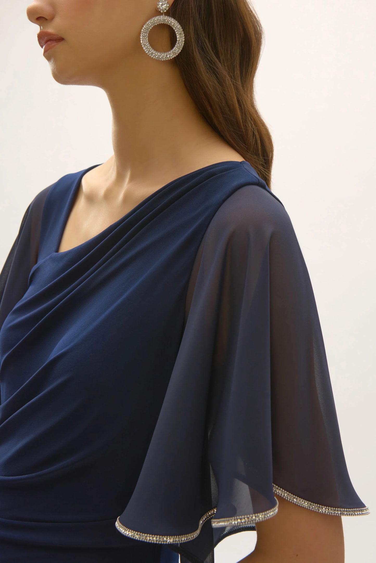Signature | Silky Knit And Chiffon Sheath Dress 252719 - Joseph Ribkoff