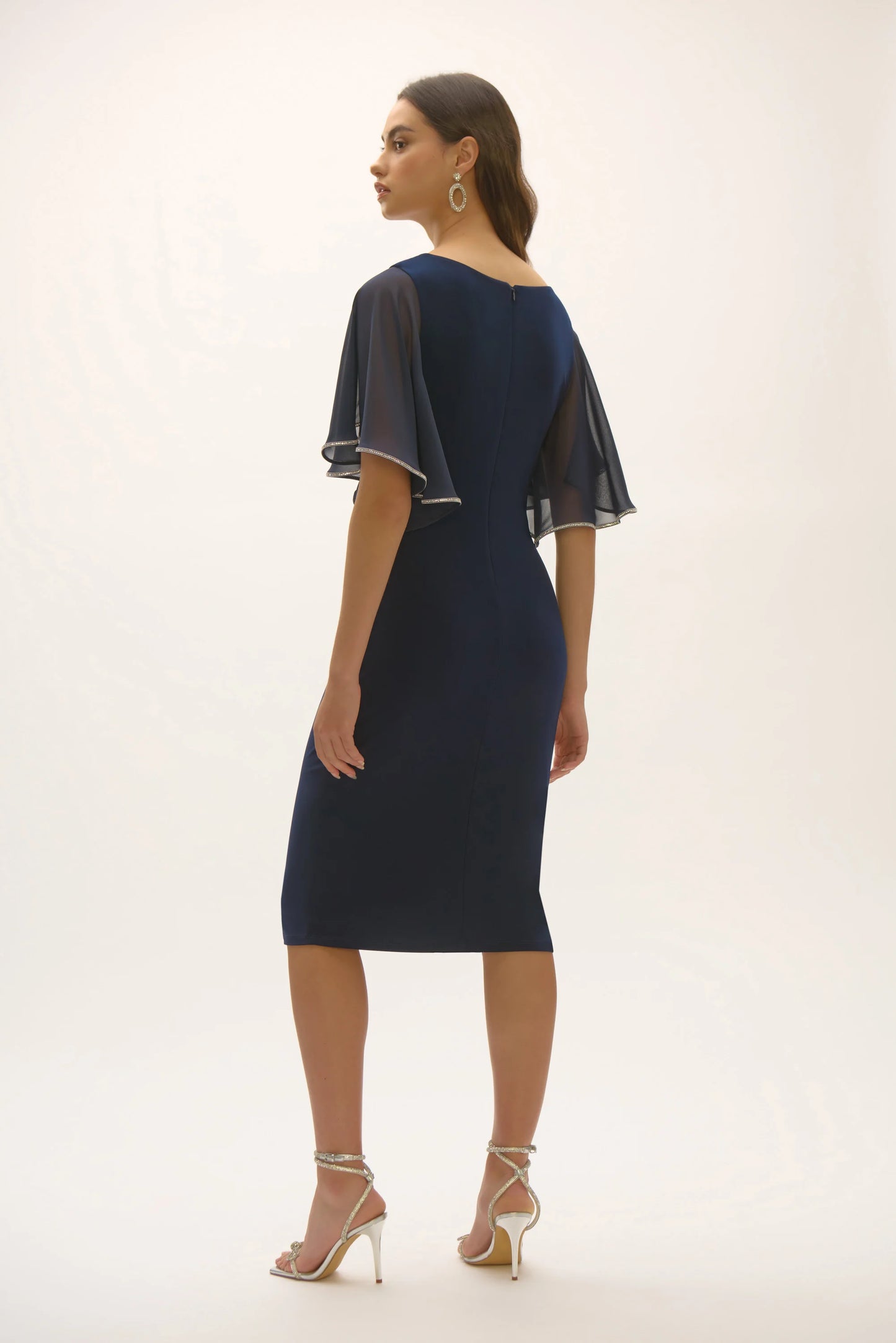 Signature | Silky Knit And Chiffon Sheath Dress 252719 - Joseph Ribkoff