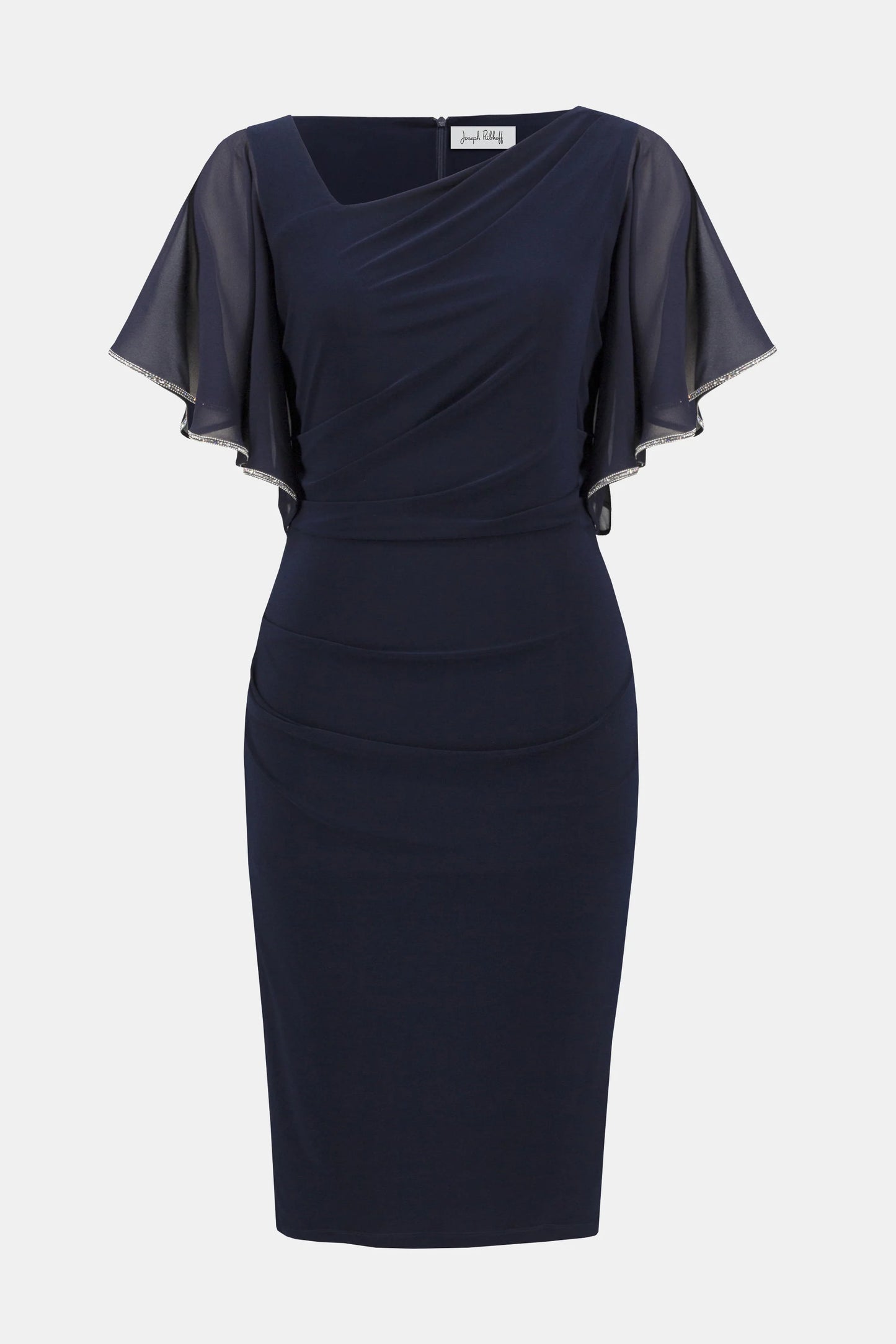 Signature | Silky Knit And Chiffon Sheath Dress 252719 - Joseph Ribkoff