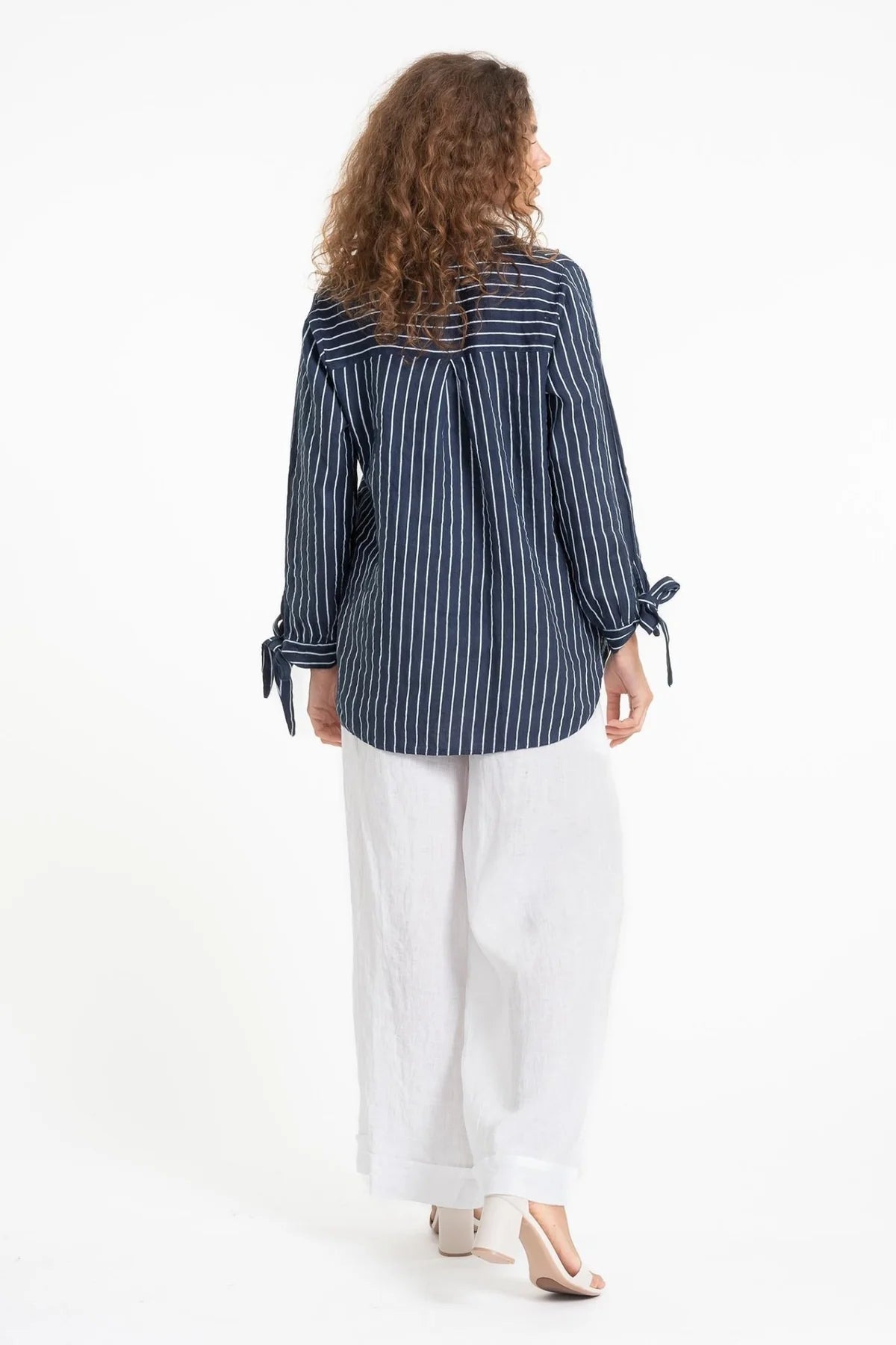 French Linen Shirt TP1600-17 BLU/S - Linen Luv