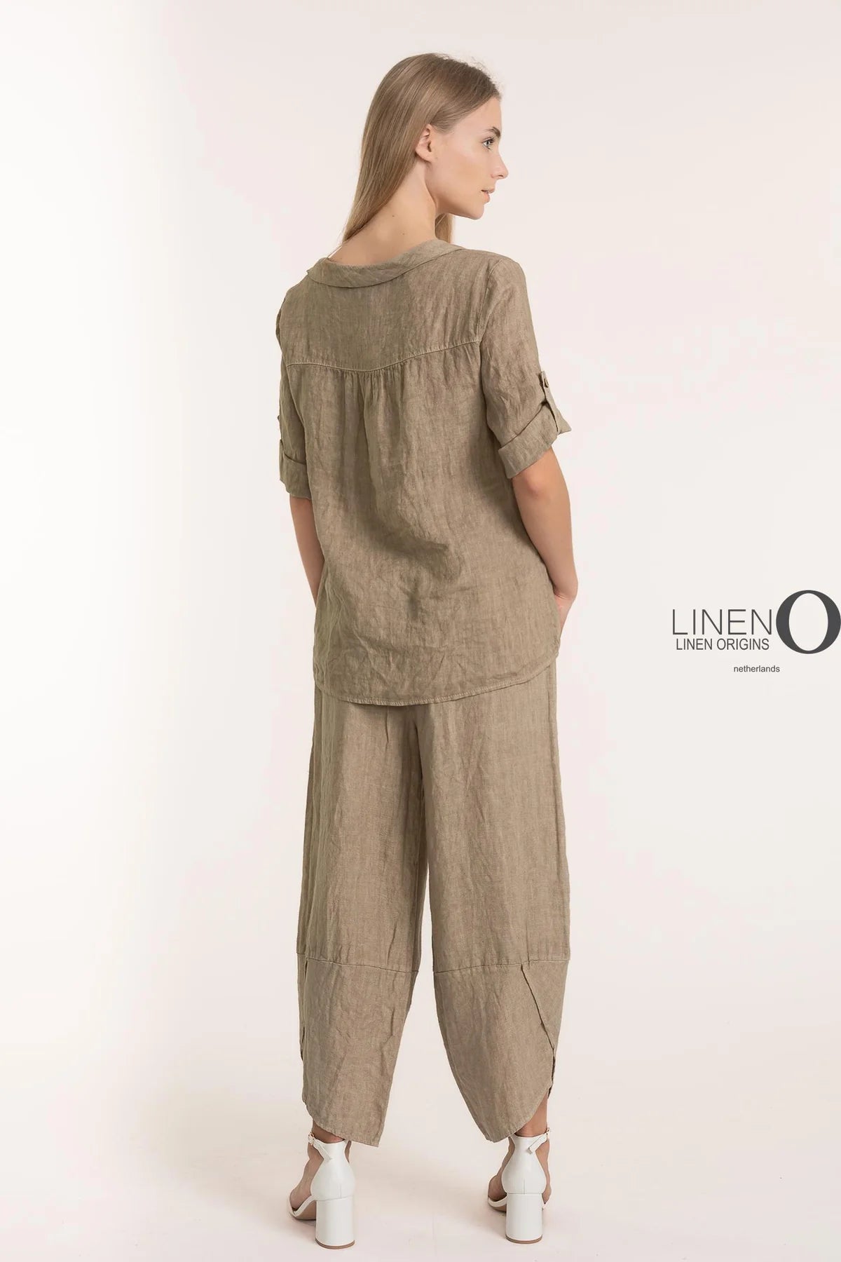 French Linen Blouse TP1340-148 Natural - LINEN O